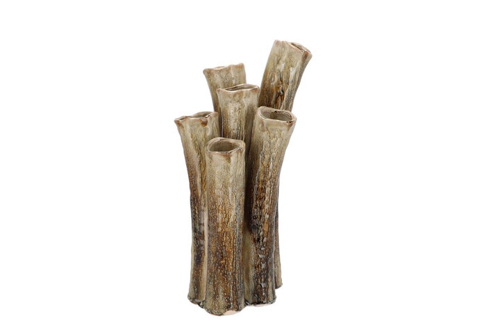 <h4>Inga Barrier Green Vase Tube Active Glaze 17x14x28cm</h4>