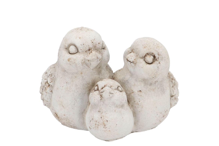 <h4>Concrete Antique Birds 16x16x13cm Nm</h4>