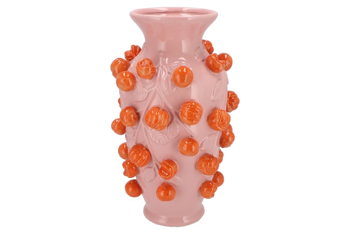 <h4>Fruit Mandarin Light Pink Vase 24x38cm Nm</h4>