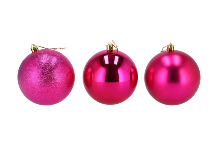 Deco Unbreakable Fuchsia Ball 100mm Nm