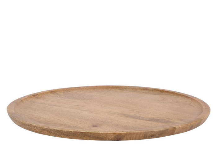 <h4>Mumbai Mango Wooden Tray Round Small Edge 44x44x2cm Nm</h4>