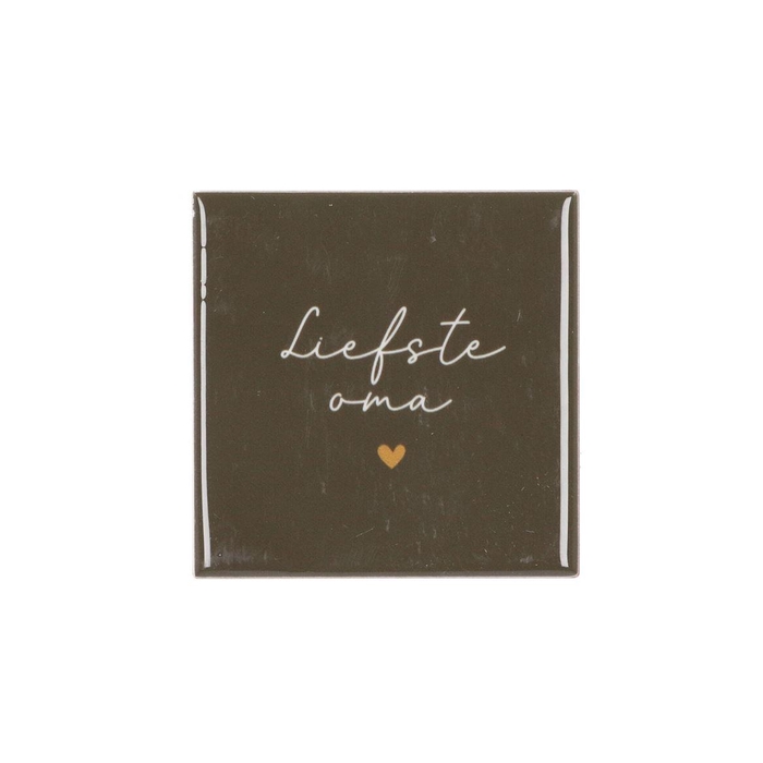 <h4>Tile Liefste Oma Green 10x10x1cm</h4>