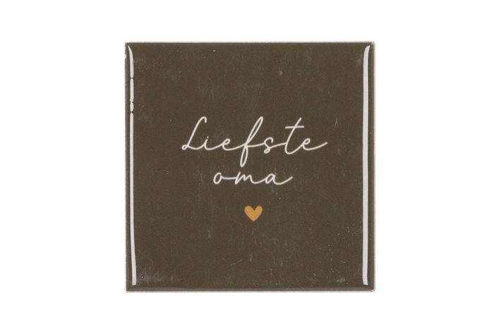 <h4>Tile Liefste Oma Green 10x10x1cm</h4>