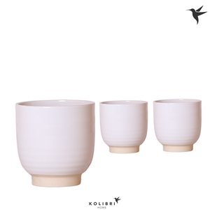 Kolibri Home Glazed pot white 12 cm