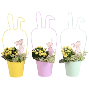 Easter Arr. Indoor Metal Rabbit Frame Ø16cm 2PP