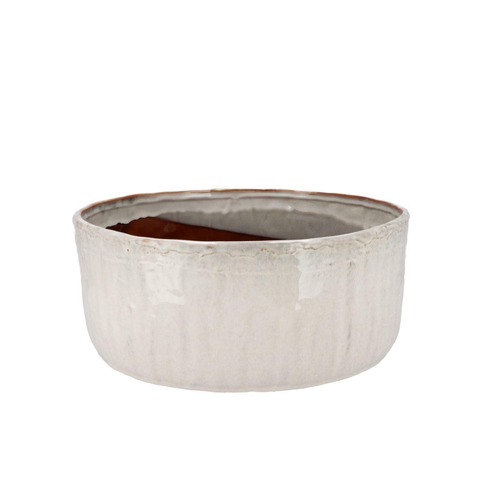 <h4>Iron Stone White Bowl Round 30x30x13cm</h4>