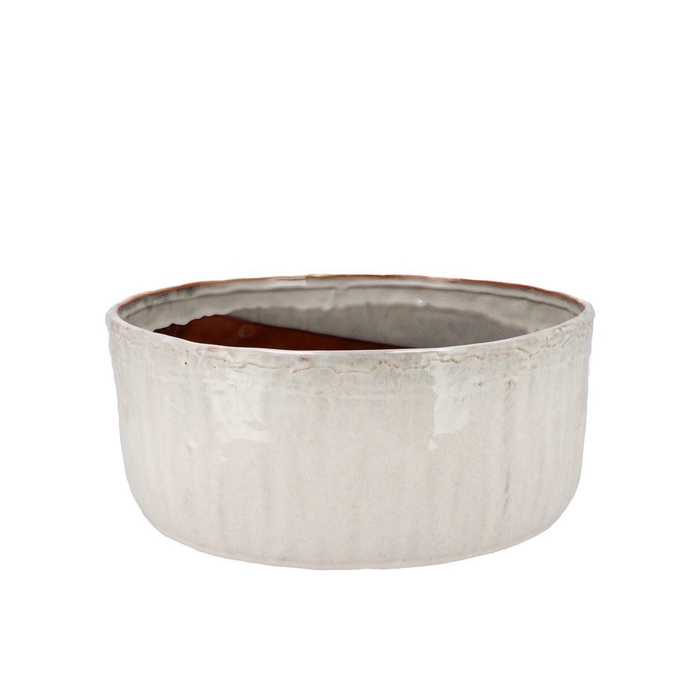 <h4>Iron Stone White Bowl Round 30x30x13cm</h4>