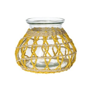 DF02-740484100 - Vase Vina d10/15xh13 yellow/natural