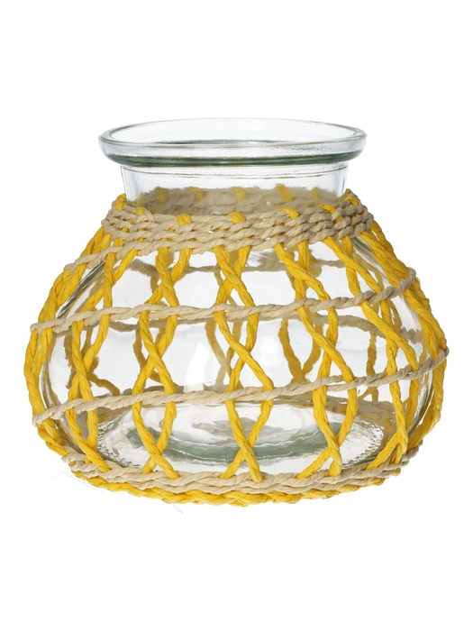<h4>DF02-740484100 - Vase Vina d10/15xh13 yellow/natural</h4>