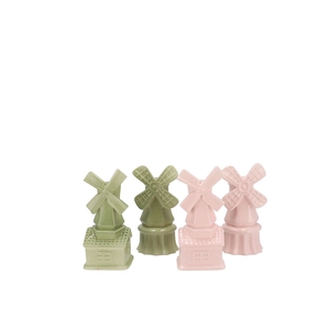 Holland Pistache/pink Vase Mill Ass 6x6x13cm