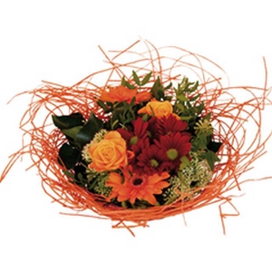 Bouquet holder woody 25cm orange