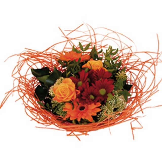 <h4>Bouquet holder woody 25cm orange</h4>