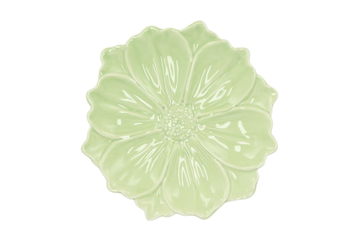 Bloom Cosmea Plate Green 24x24x4cm