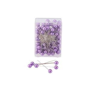 Perles Épingles Lilas 1cm X 6,5cm Par 100 Pièces