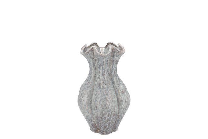 <h4>Inga Driss Grey Vase Active Glaze 15x15x20cm Nm</h4>