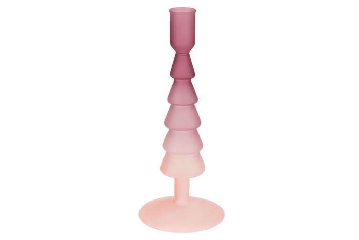 <h4>Nova Sweets Pink Candle Holder Tricolor 9x9x22cm</h4>