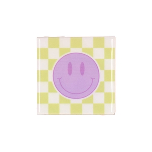 Tile Smiley Purple/green/white 10x10x1cm Nm