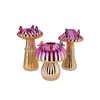 Bird Mushroom Vase Metalic Fuchsia Ass 16x16x25cm Nm