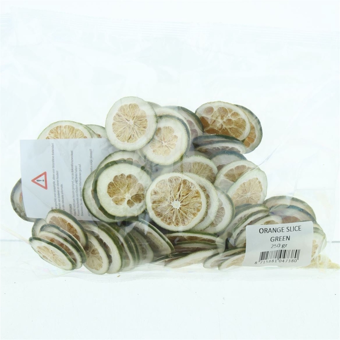 <h4>Orange Slices Green In Bag</h4>