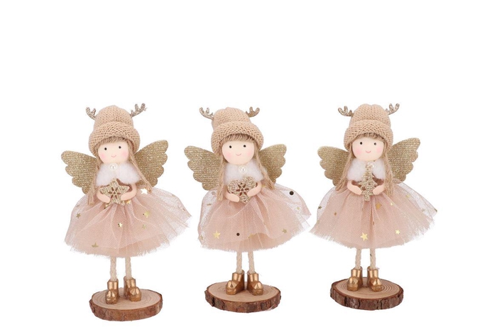 <h4>Loulou Pink X-mas Standing Girl Wings Ass 6x6x17cm</h4>