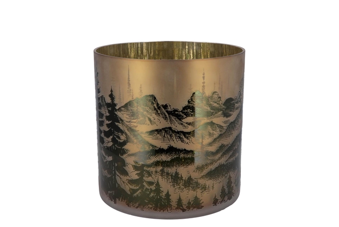 <h4>Ruby Gold T-light Mountain Tree 15x15cm</h4>