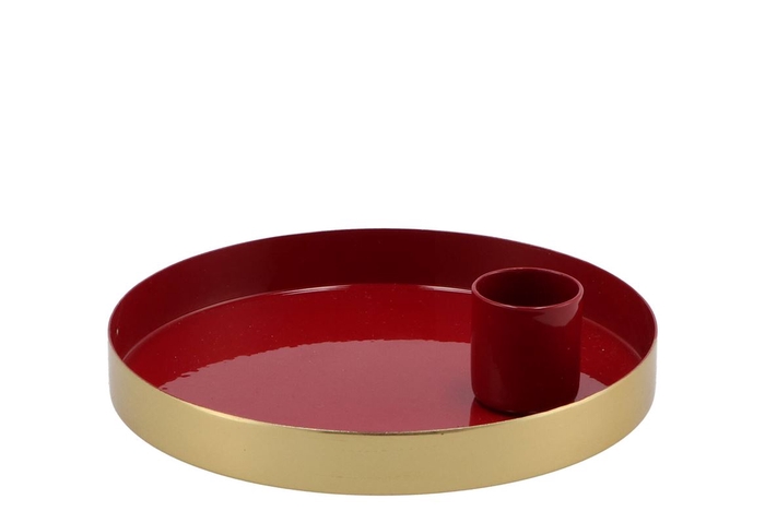 <h4>Amber Marrakech Bordeaux Candle Plate 12x12x2,5cm</h4>