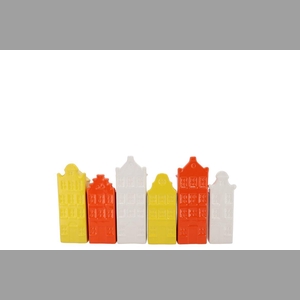 A'dam Houses Canal Dutch Orange Mix Vase Ass 5x4x14cm Nm