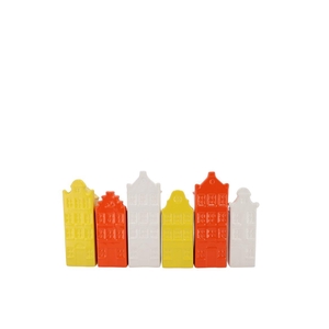 A'dam Houses Canal Dutch Orange Mix Vase Ass 5x4x1