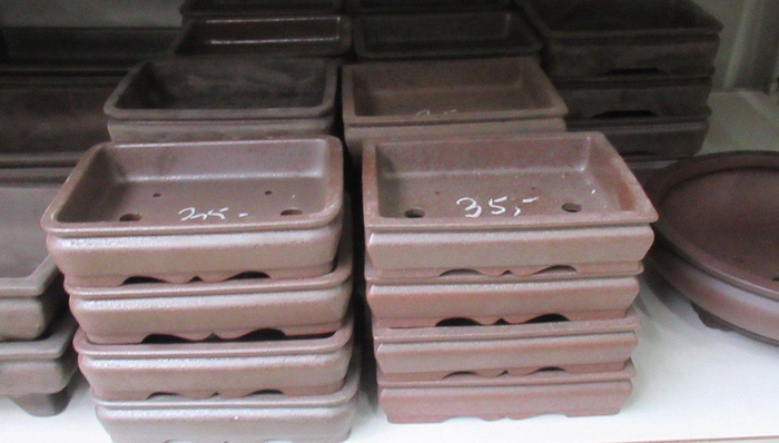 <h4>Bonsai pot rectangle, brown unglazed (21x16,5x4,5)</h4>