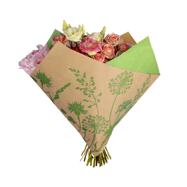 <h4>Hoes 35x35cm Oblique 45gr kraft Nature Look groen 500/doos</h4>