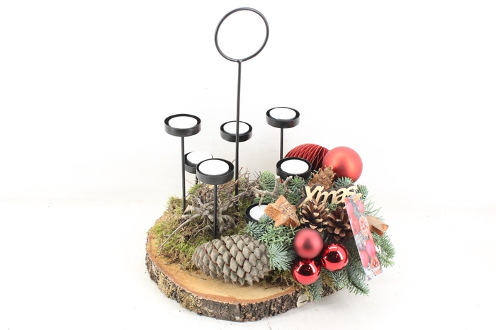 <h4>arr5 Kerst MB - Hout schijf XL 6wax red</h4>