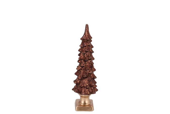 Sia Brown Xmas Tree 8x8x24cm