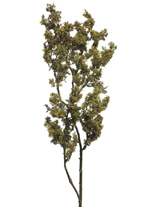 SILK FLOWERS - MOS CEDAR SPRAY BROWN 75CM