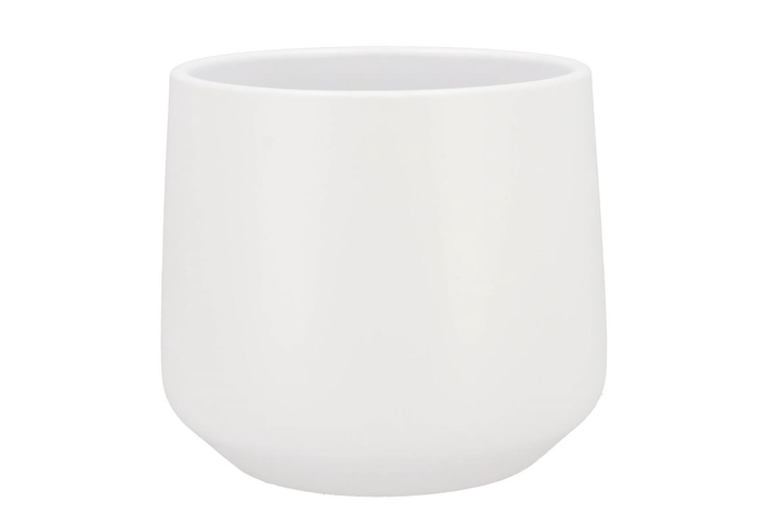 Ceramic White Matt Pot Berlin 18cm