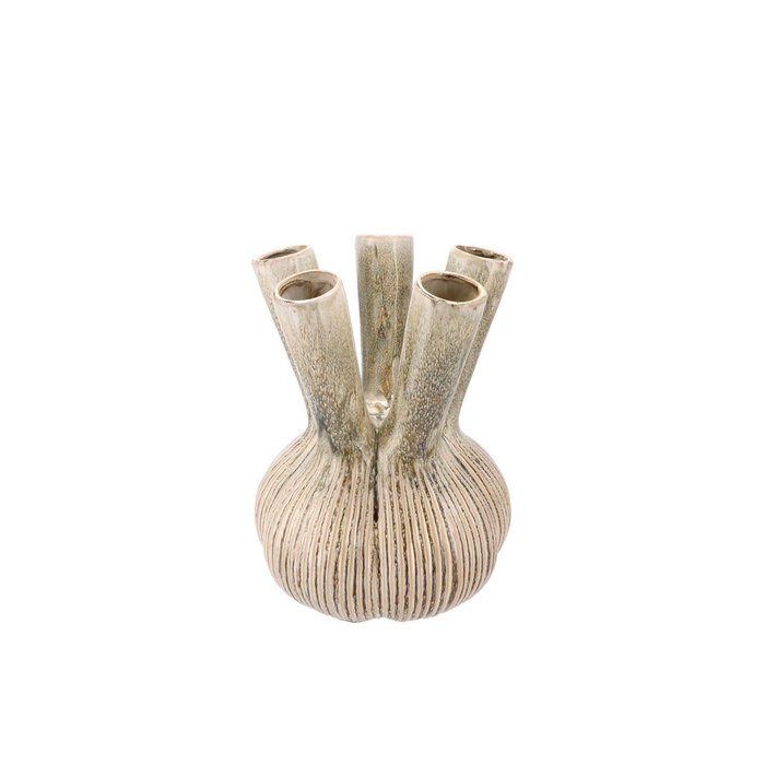 <h4>Aglio Straight Green Vase Active Glaze 16x16x19cm</h4>