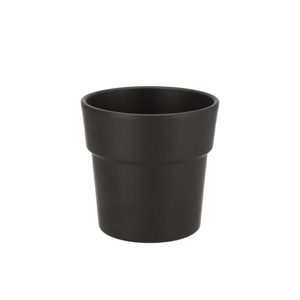 Ceramic Anthracite Matt Pot Orchid Edge 13cm