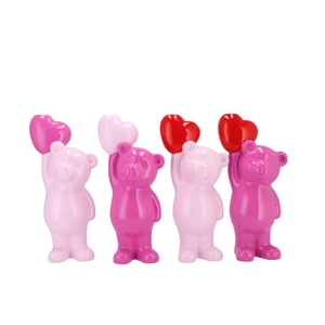 Love Sweet Fuchsia Mix Bear Heart Ass 15x15x32cm