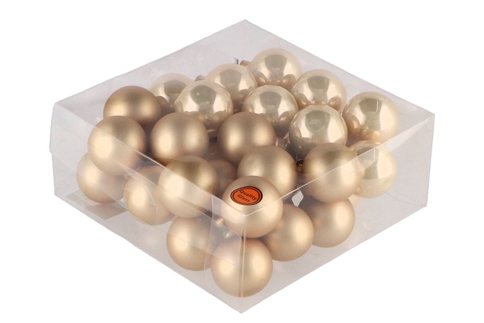 <h4>Glass Ball Combi Champagne 40mm P/36</h4>