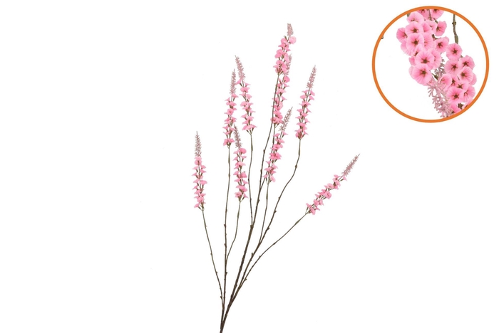 Silk Campanula Light Pink Single Stem 146cm