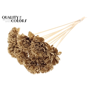 Shola Karnish Flower 6cm on stem Antique Gold