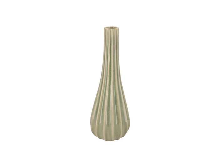 <h4>Gia Green Stripe Bottle 11x11x28cm</h4>