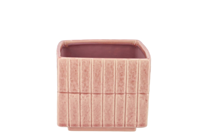 Mirre Old Pink Cube Pot 8x8x7cm
