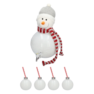 DF11-666564400 - Set/5 Snowman dispenser d23.5/28xh40 white