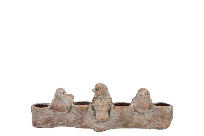 <h4>Concrete Golden Birds T-light 37x10x12cm</h4>