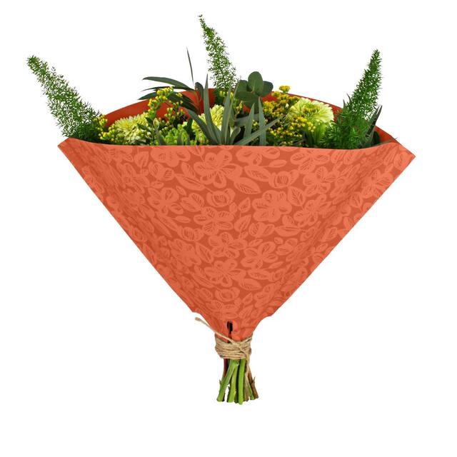 <h4>Hoes 35x35cm Angelo 80gr kraft Flower Field oranje 500/doos</h4>