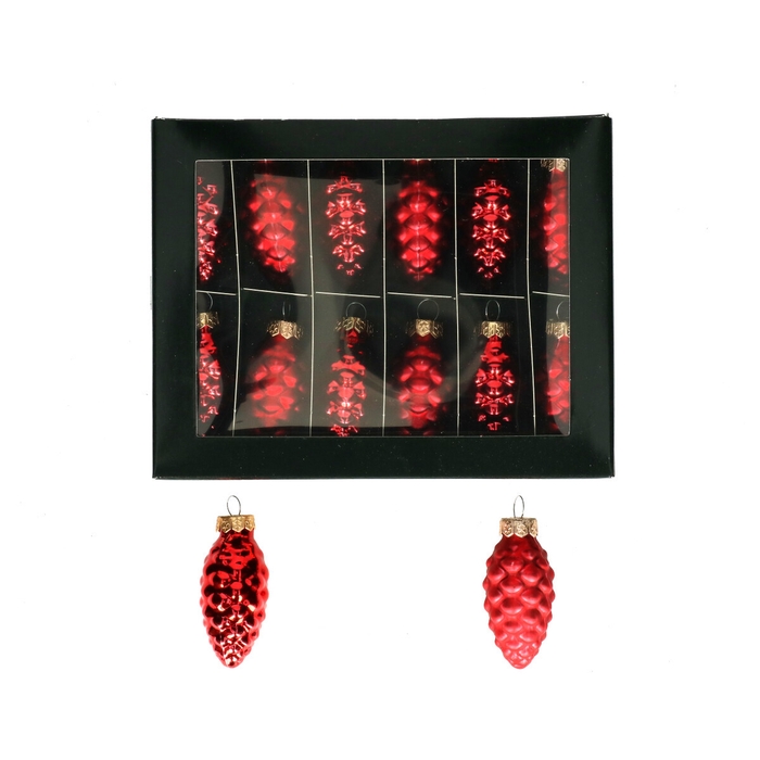 <h4>Christmas bauble Pine cone 60mm x12</h4>