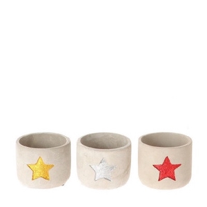 Christmas Ceramics pot star d12.5*11cm