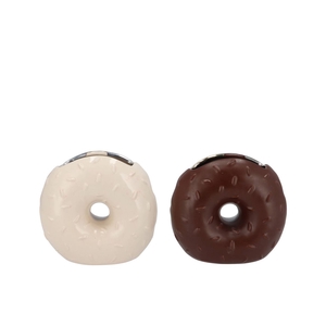 Candy Donut Choco/white Vase Ass 11x6x11cm