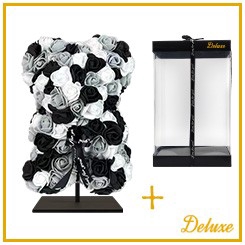 <h4>arr3 Deco beer 25cm - Summer grijs wit zwart</h4>