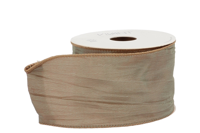 <h4>Ribbon Crushente Taupe 10mx7mm</h4>